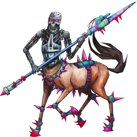 a construct that amounts to a combination centaur/Terminator